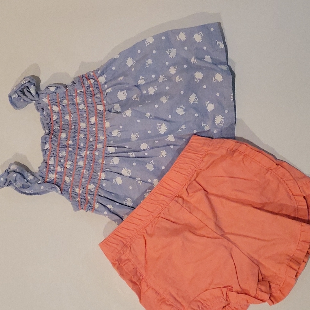 18 month baby girl short set